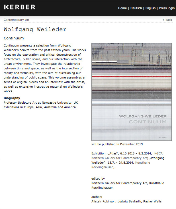 Wolfgang Weileder, Continuum